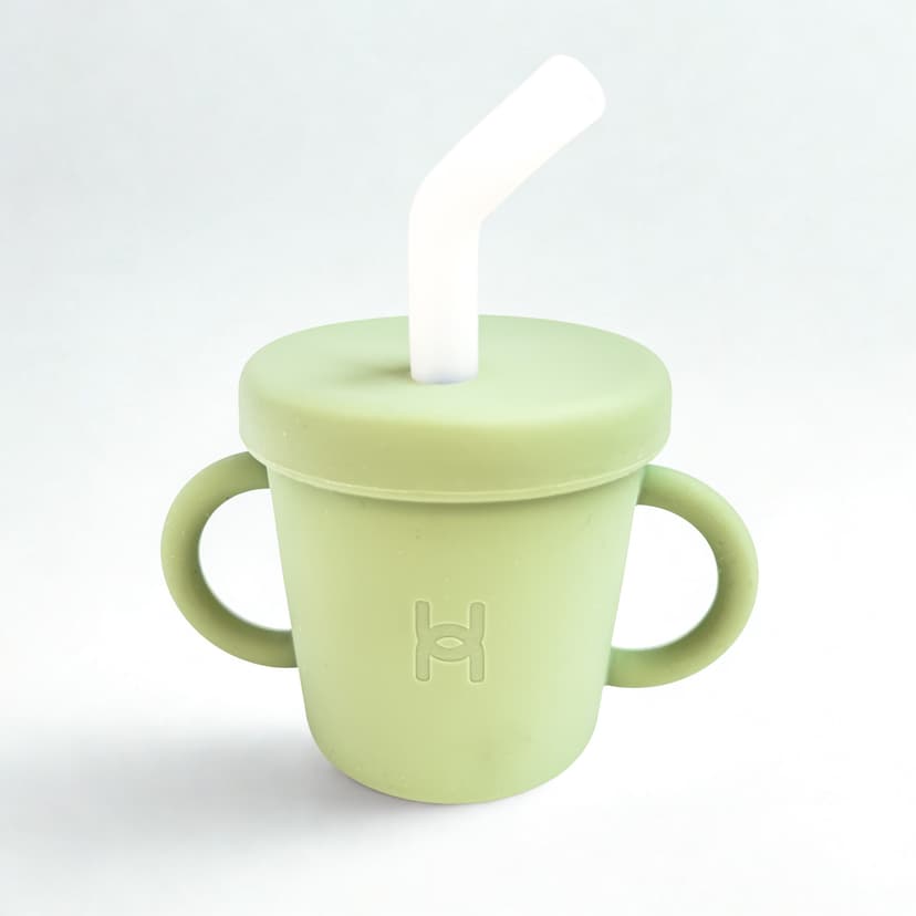 Stainless Steel Straw Cup in Sage - Main View