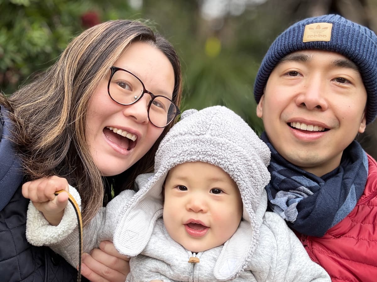 Jeff and Ruth with their child